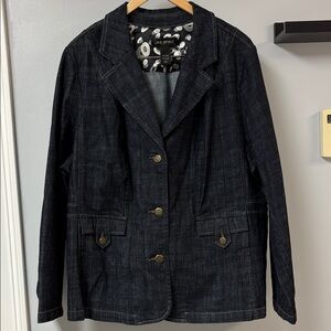 Lane Bryant Dark Blue Jean Jacket Sz 26/28